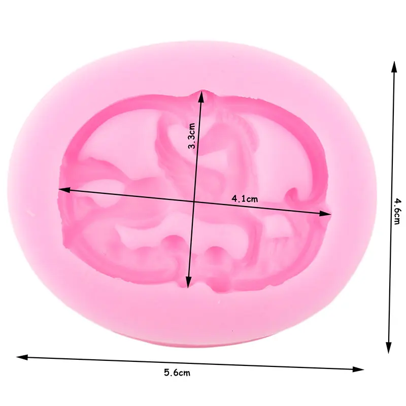 Pegasus Лошадь Единорог силиконовые формы Полимерная глина ювелирные изделия Форма