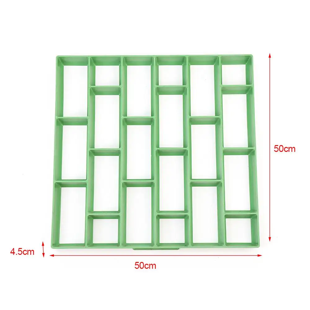 500x500x45 мм Большой DIY проложить форма для изготовления пластиковых садовых камней мощение дороги кирпичная Форма PP садовая напольная плитка для дома