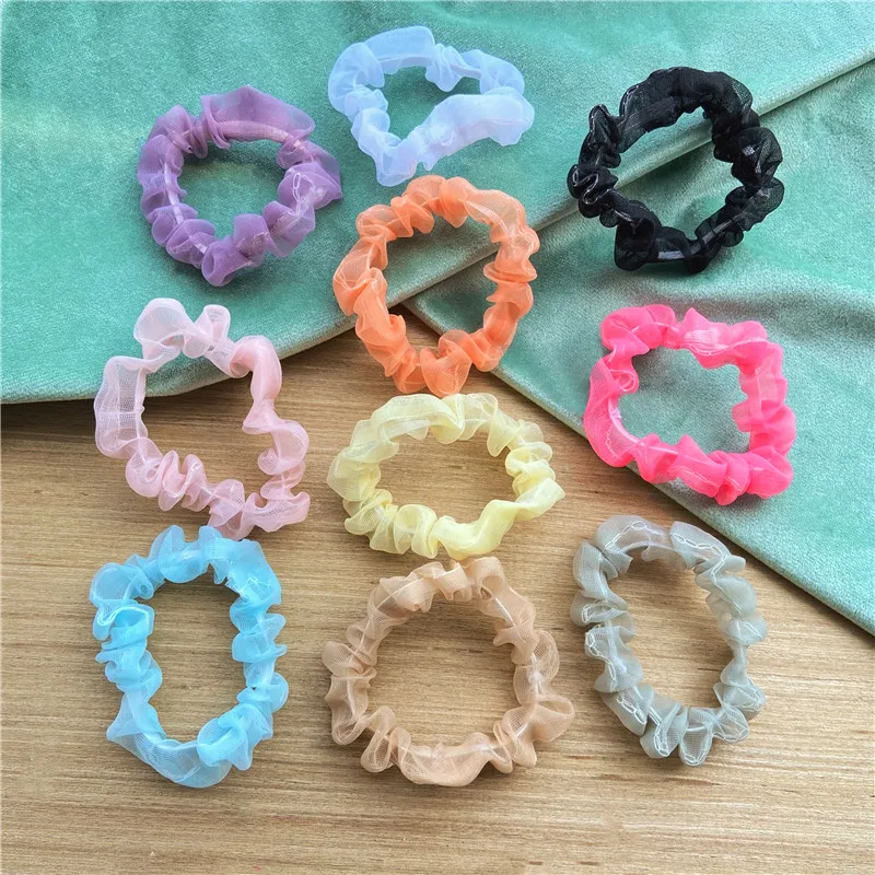 Женские резинки для волос 10 шт./компл. модные с цветами эластичные в Корейском