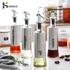 Бутылки для диспенсер оливкового масла из нержавеющей стали, герметичная стеклянная бутылка для масла, контейнер для кулинарного масло с уксусом, Набор кружек для кухни, барбекю