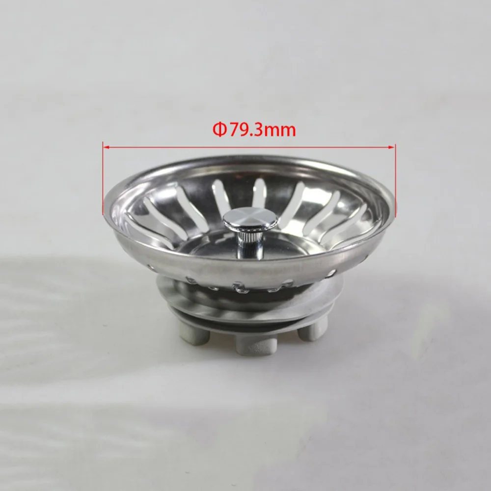 

Kitchen Sink Strainer Stainless Steel Kitchen Garbage Disposal Strainer Sink Drain Catcher (Silver)