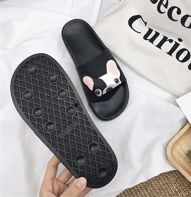 

Summer Women Slides Cartoon Dog Beach Slippers Platform Sandals Bathe Shoes Sandalias Slip On Flip Flops Zapatillas Mujer