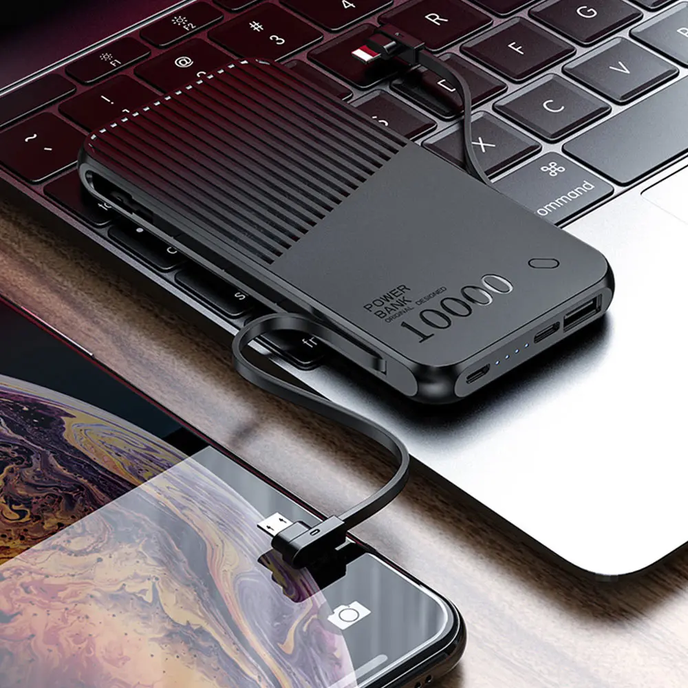 Портативное зарядное устройство FLOVEME на 10000 ма · ч с USB-кабелем | Мобильные