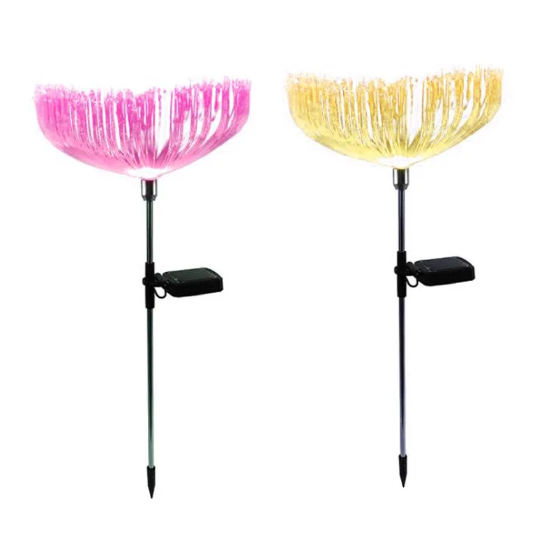 

Garden Decoration Led Jellyfish Fiber Light Lamp Outdoor Colorful Light Solar Wild Flower Landscape Courtyard Lawn Lamp