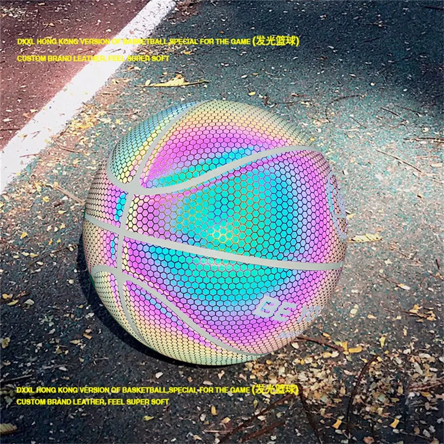 Colorful glowing basketball no battery required can illuminate the light in dark street | Спорт и развлечения