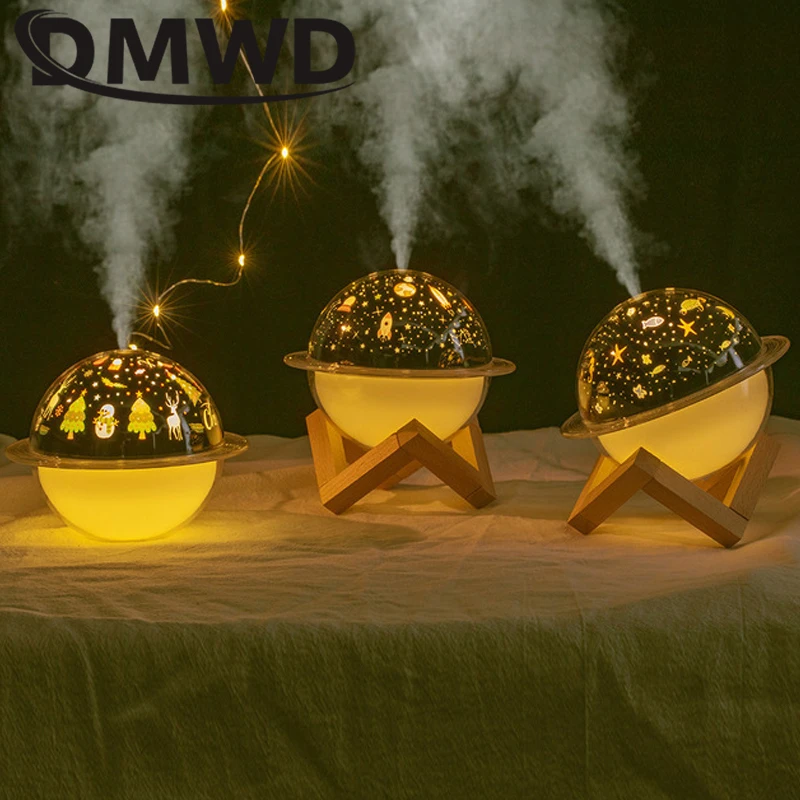 

250mL Ultrasonic Air Humidifier Projection Lamp Fogger Spray Mist Maker Atomizer Aromatherapy Essential Oil Diffuser Air Purifie
