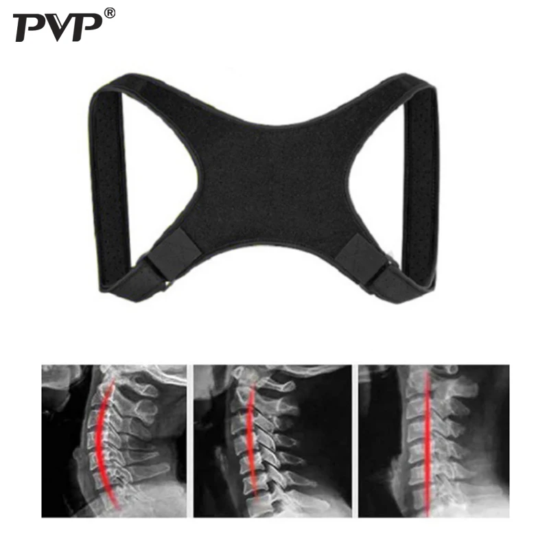 Корсет для спины черный корректор мужчин и женщин корсет коррекции осанки