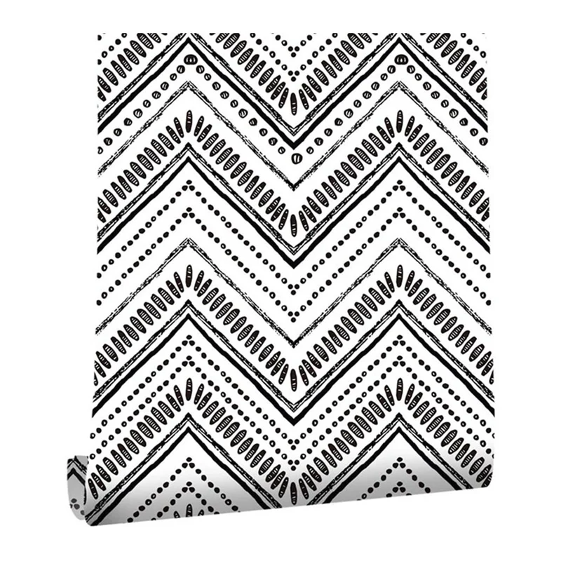 

Самоклеящиеся обои с геометрическим волнистым рисунком, влагостойкие, подходят для спальни, гостиной