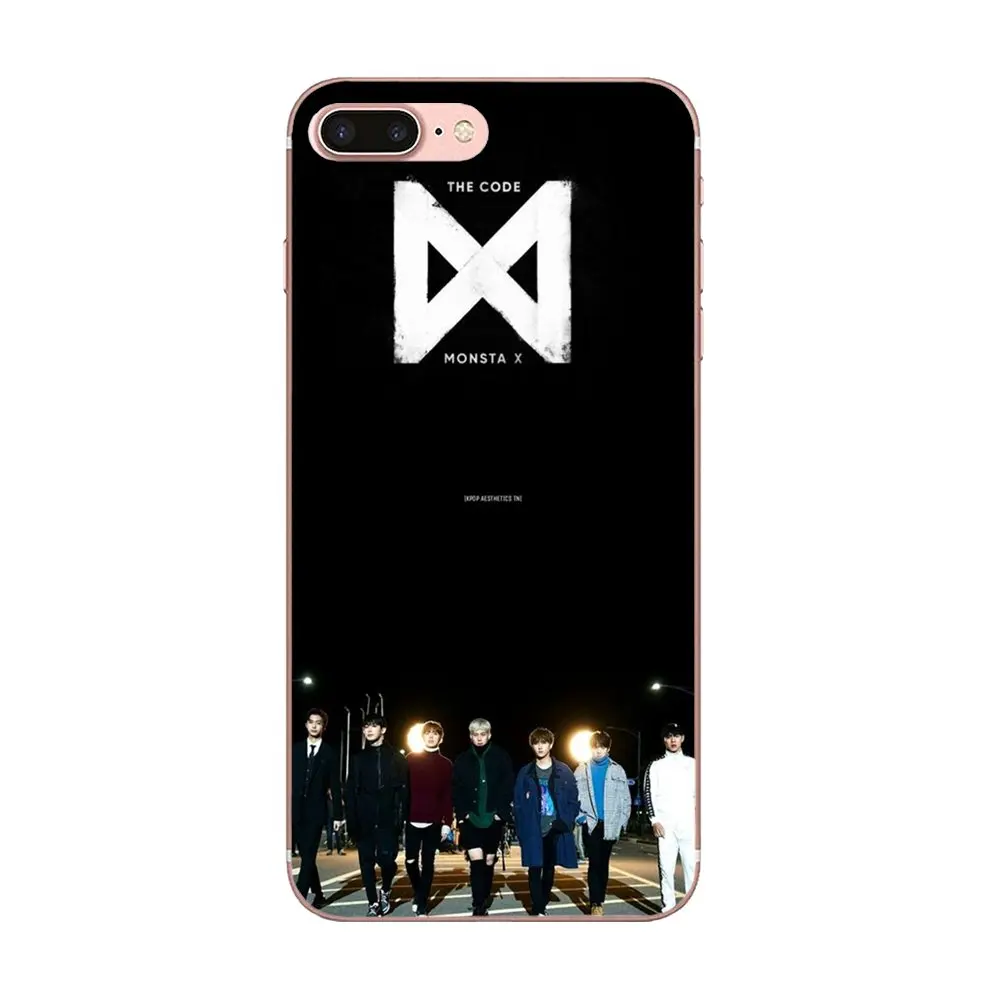 Monsta X KPOP Boy Group для Apple iPhone 4 4S 5 5C 5S SE SE2 6 6S 7 8 11 Plus Pro XS Max XR задние обложки тонкие |