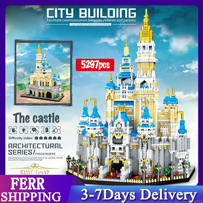 

Creator 3D Diamond Magic Princess Castle 5297pcs Building Blocks City Architecture Amusement Park Bricks Toys for Children