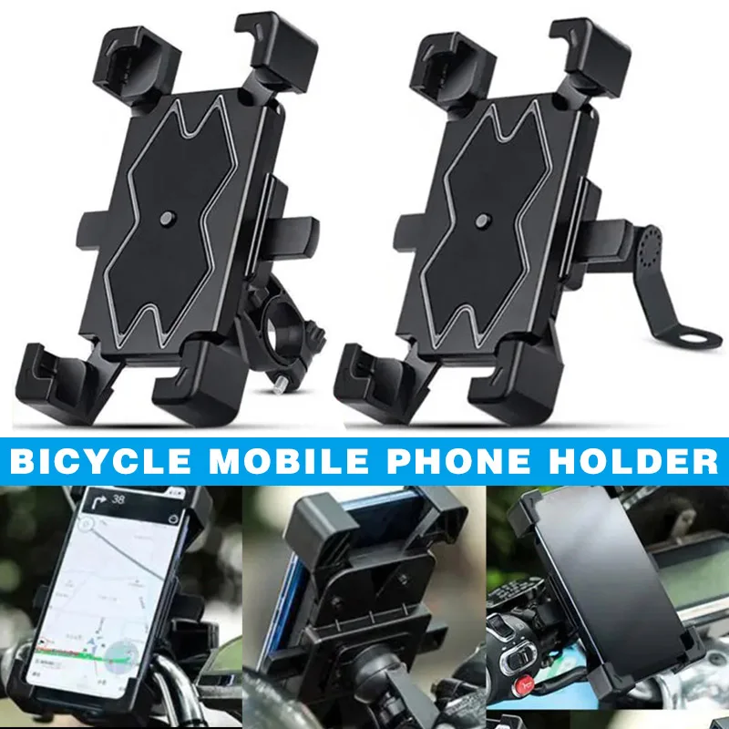 Bicycle Mobile Phone Holder Bracket Mountain Bike Riding Mobile Phone Navigation Stand for Handlebar/Rearview Mirror DU5