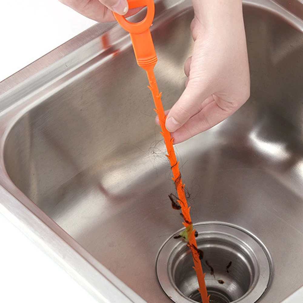 Kitchen Sink Cleaning Pipe Hook Cleaner Sticks Clog Remover Sewer Dredging Spring Pipe Hair Dredging Tool Bathroom Accessories images - 6