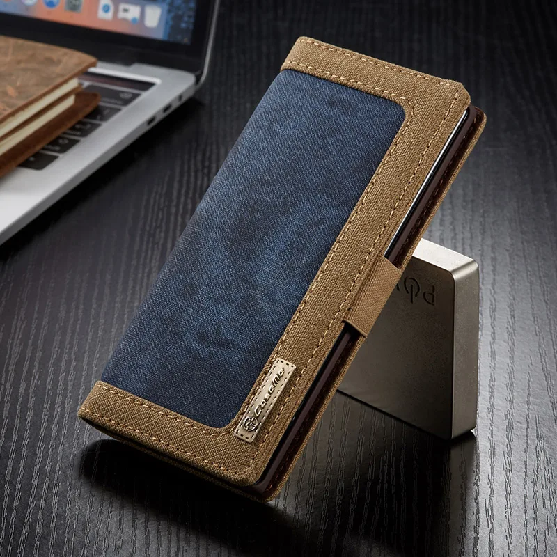 Чехол-книжка Me, Джинсовый чехол для samsung Galaxy S8, S9, S10 Plus, Note 10, 9, 8, чехол-кошелек с подставкой для samsung Galaxy Note10 Plus, S10E чехол - Цвет: Синий