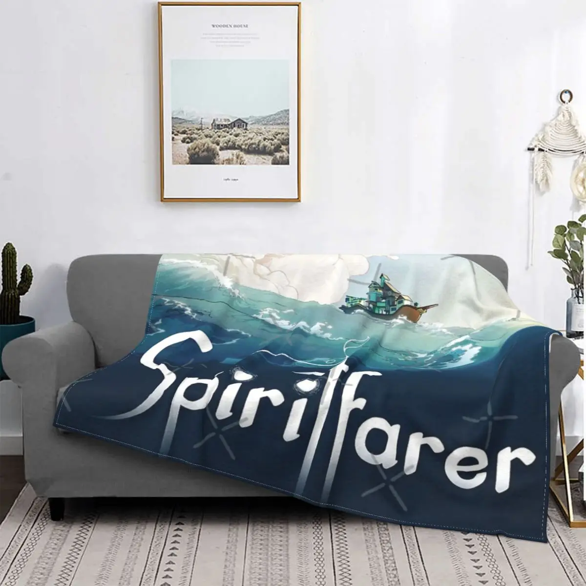 

Spiritfarer-Manta de откидывающаяся лодка для доставки, colcha para cama cuadros, cubierta de playa, manta de verano