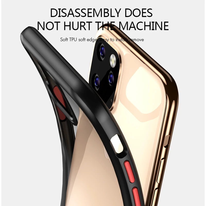 Противоударный чехол для iPhone 11 Pro, [военный класс, протестированный при падении] [2-го поколения] Полупрозрачный матовый чехол с мягкими краями