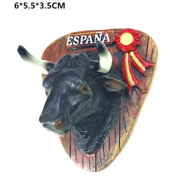 Ручная роспись Испания Pamplona коррида 3D магнит на холодильник туристические сувениры магнитные наклейки подарок