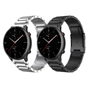 22mm titanium strap for huami amazfit gtr 2 band for amazfit gtr 47mm & stratos 3 strap metal steel clasp bracelet watchbands 1 Item image