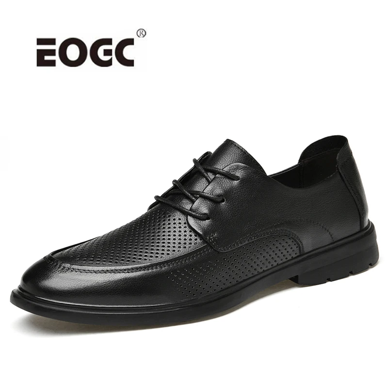 

Natural Leather Men's Dress Shoes Fashion Outdoor Lace Up Business Shoes Men Quality Walking Men Shoes Zapatos Hombre