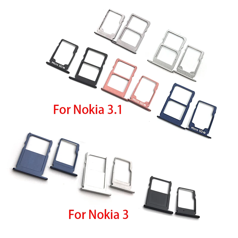 Micro Nano SIM держатель карты лоток Слот адаптер гнездо для Nokia 5 1/для 3 1|Корпусы и рамки