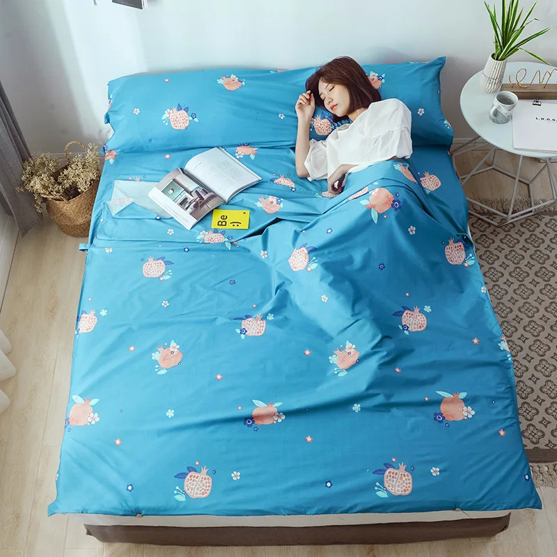 Портативный хлопковый спальный мешок для отеля улицы и путешествий студентов