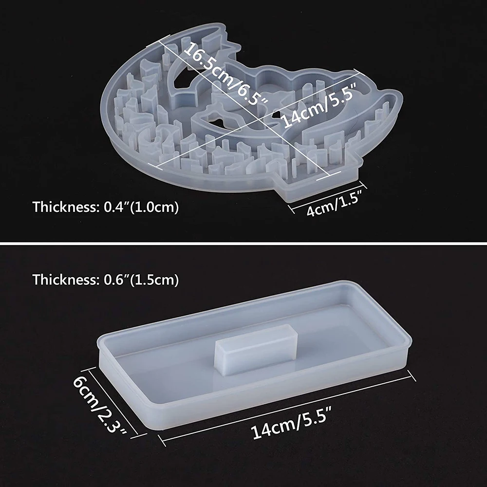 Силиконовая смола форма в виде месяца звезда замок с основанием для дисплея