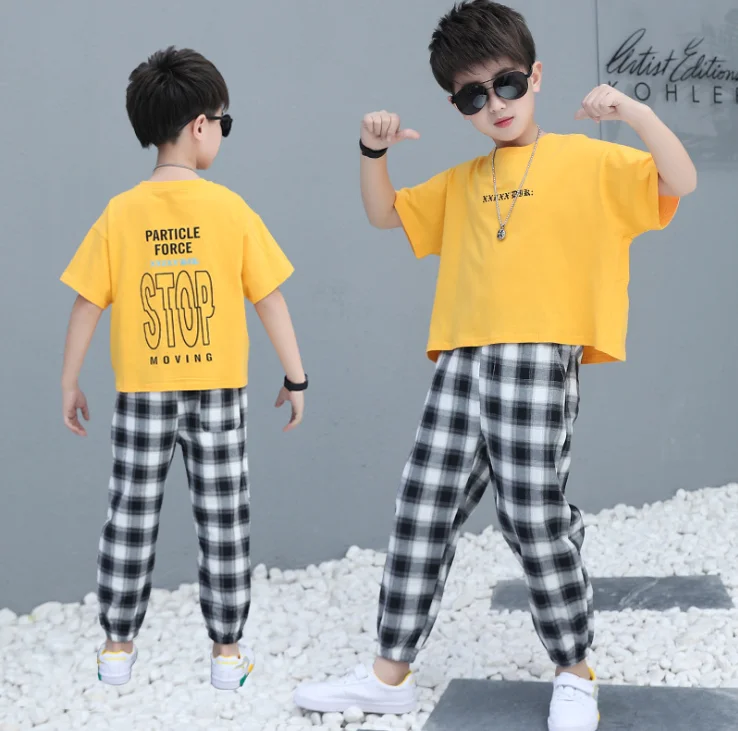 

Teenage Children Boys Girls Clothing Set Summer 2020 Cotton T Shirt Pants Outfits Teens Kids Boys Clothes For 6 8 10 12 14 Years