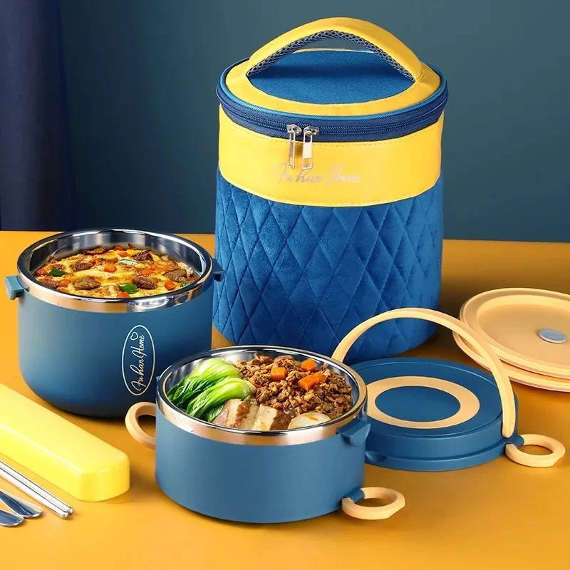 

Сверхдлинный Ланч-бокс с теплоизоляцией, Женский офисный работник, теплоизоляционное ведро для одного человека, нержавеющая сталь 304