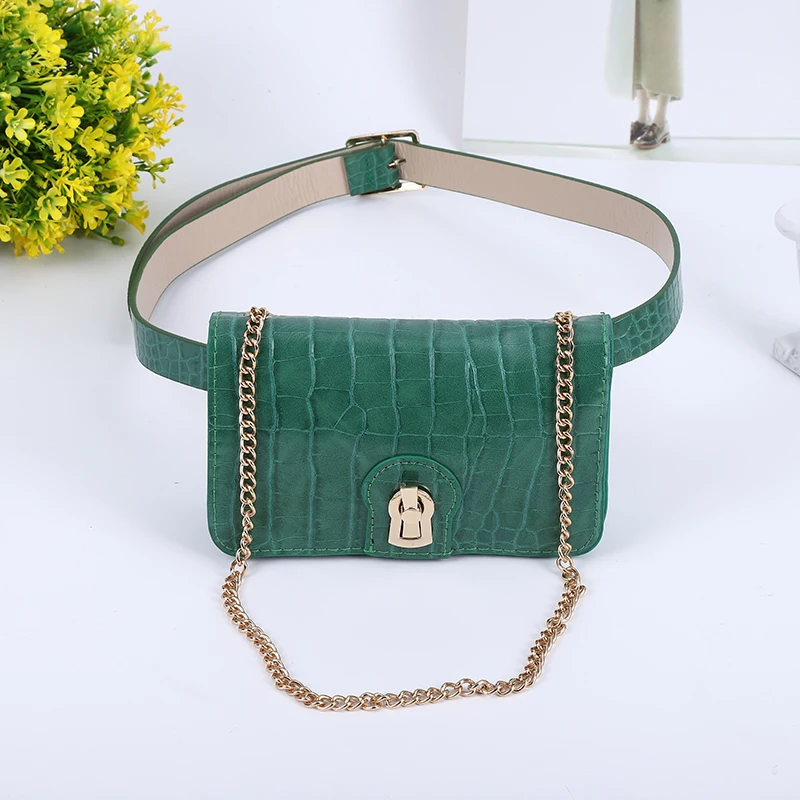 Поясная сумка для женщин в стиле хип-хоп, сумочка на пояс из искусственной кожи с узором под крокодила, забавная Женская нагрудная клатч через плечо