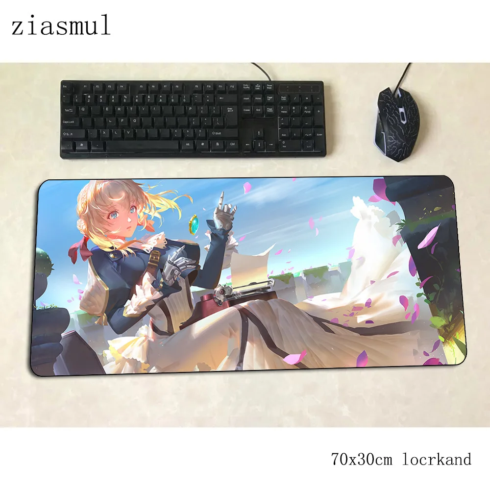 Violet evergarden коврики 700x300x3 мм Высококачественный игровой коврик для мыши большая клавиатура Коврик для мыши милый ноутбук аксессуары для геймеров коврик для мыши