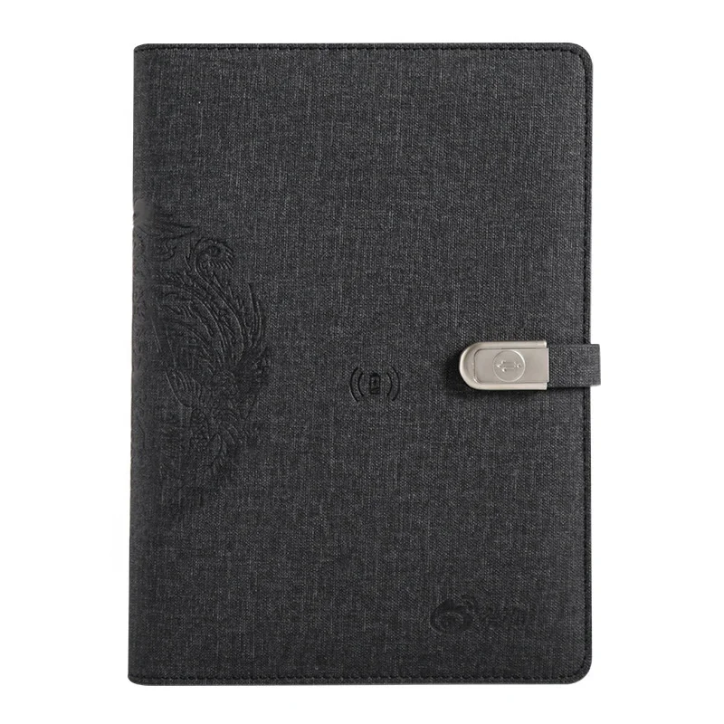 

Organizer with power bank a5 size charging notebook with USB