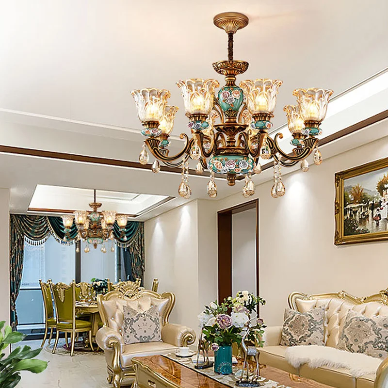 Винтажные потолочные люстры в скандинавском стиле роскошные светодиодные лампы