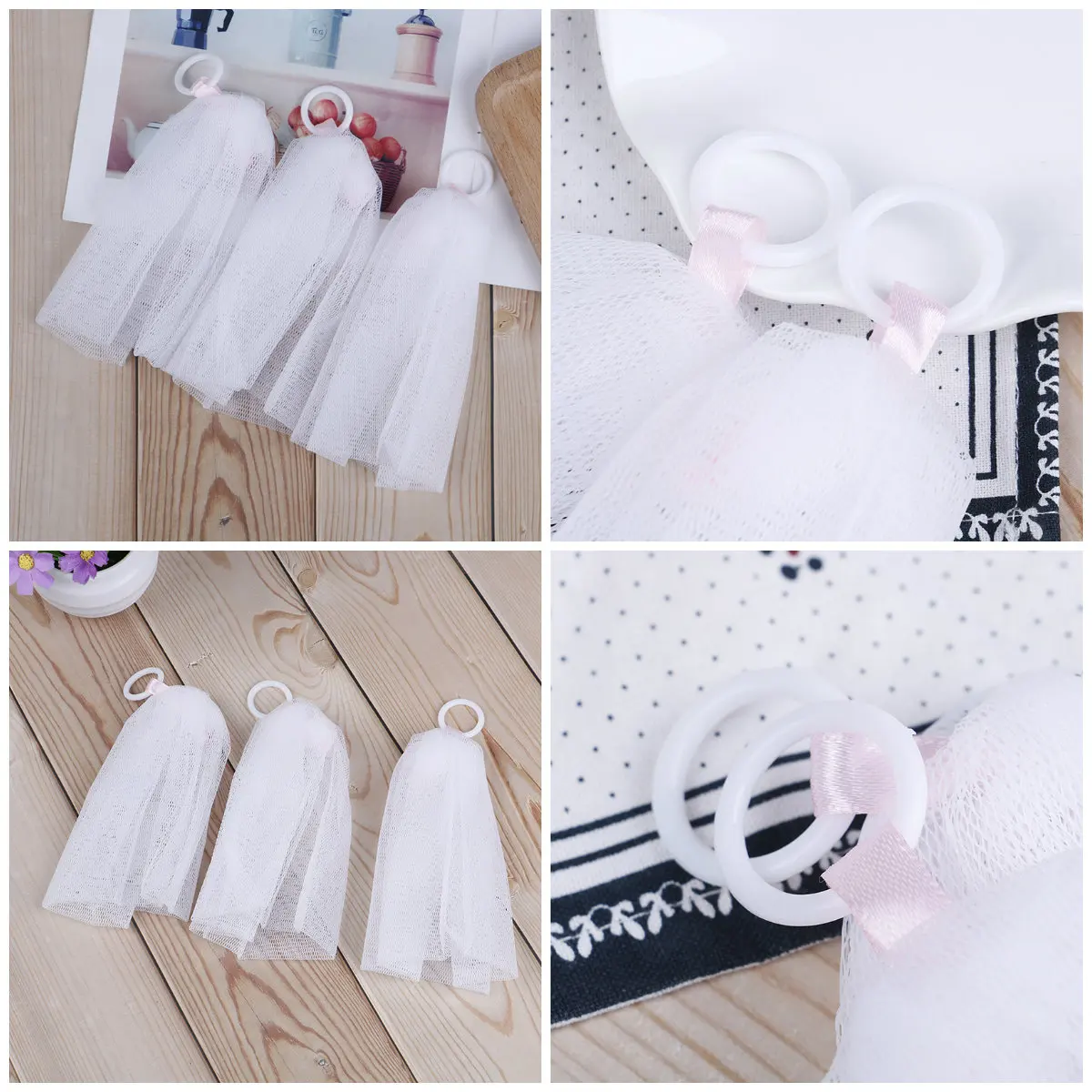 3 шт. сетки для мыла и пены|Банные щетки губки скребки| |