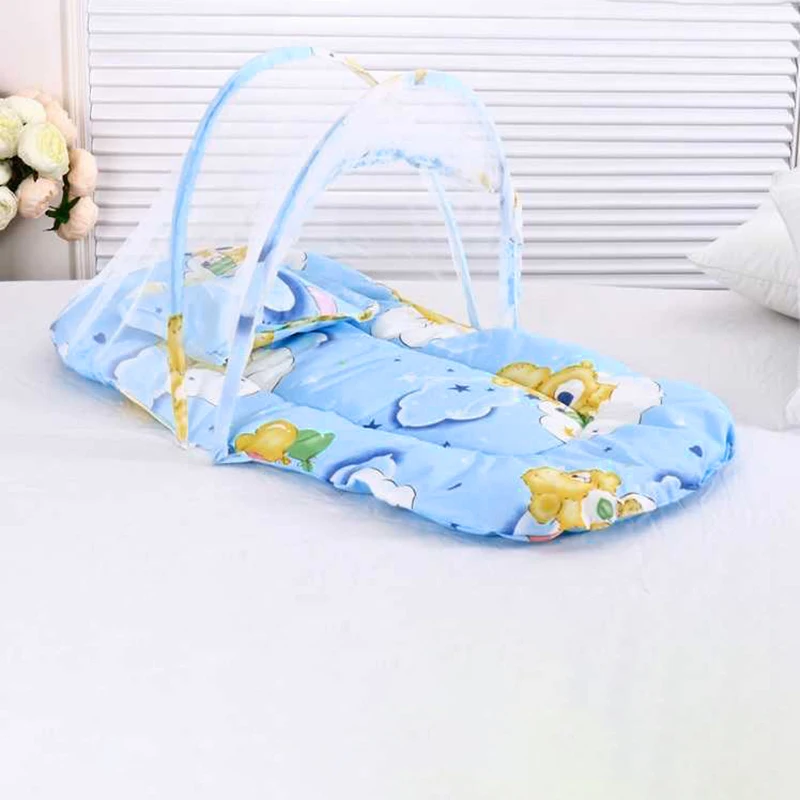 Складная детская кроватка с москитной сеткой против комаров колыбель для сна