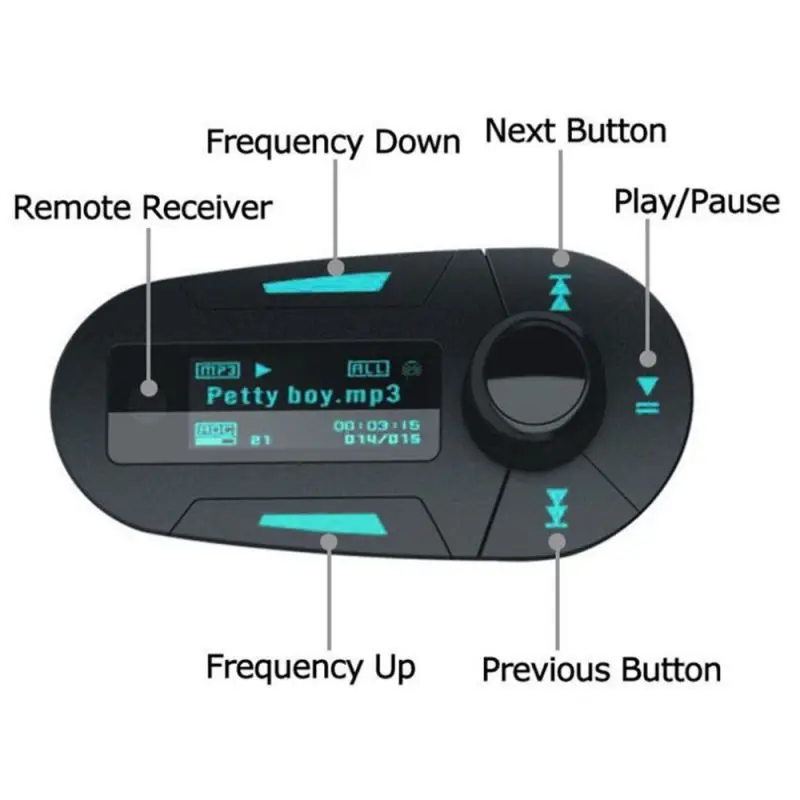 Беспроводной автомобильный MP3-плеер USB FM-передатчик поддерживает SD-карты 512 МБ/1