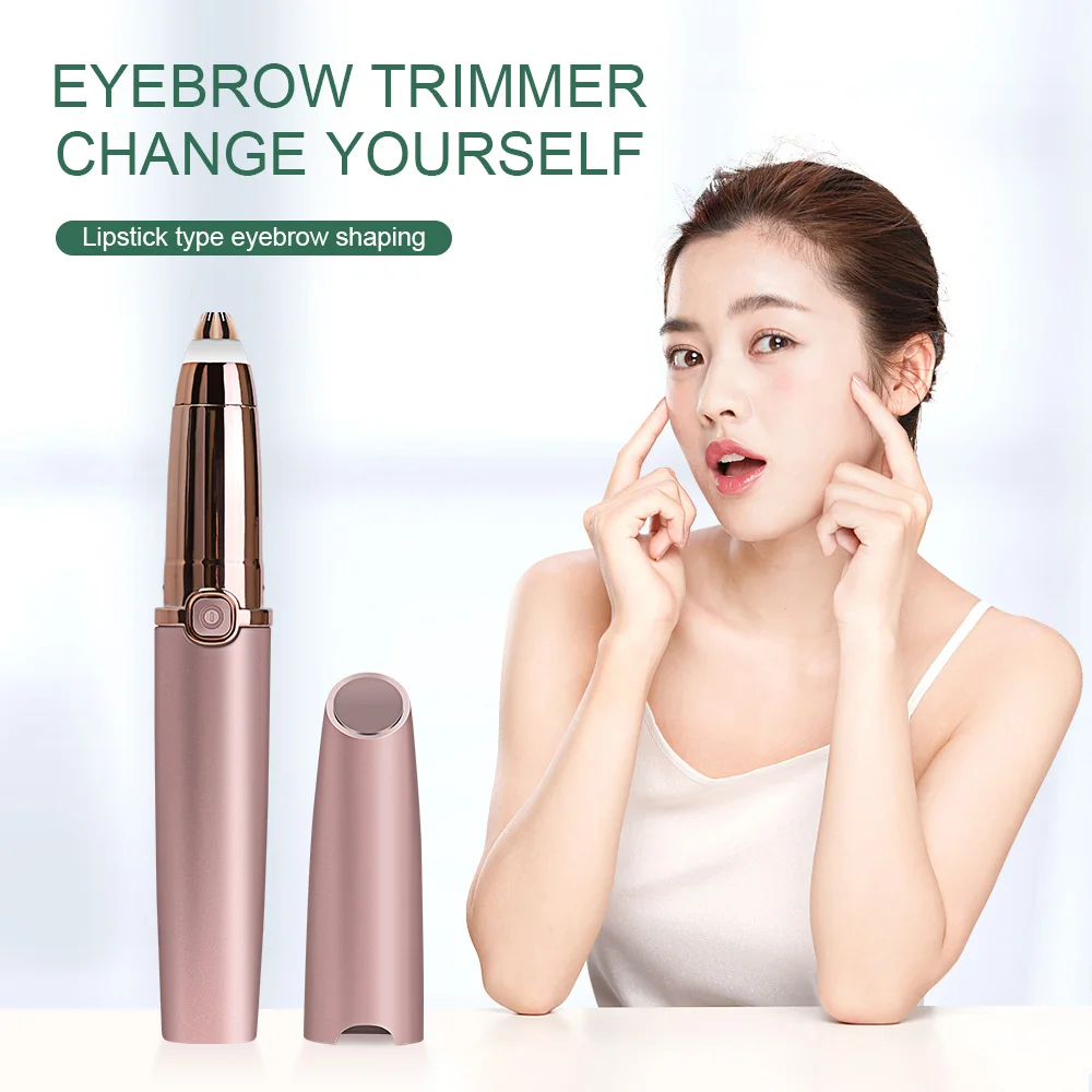 

Eyebrow Trimmer Epilators Lipstick Brows Pen Hair Remover Shaver Razor Instant Painless Portable