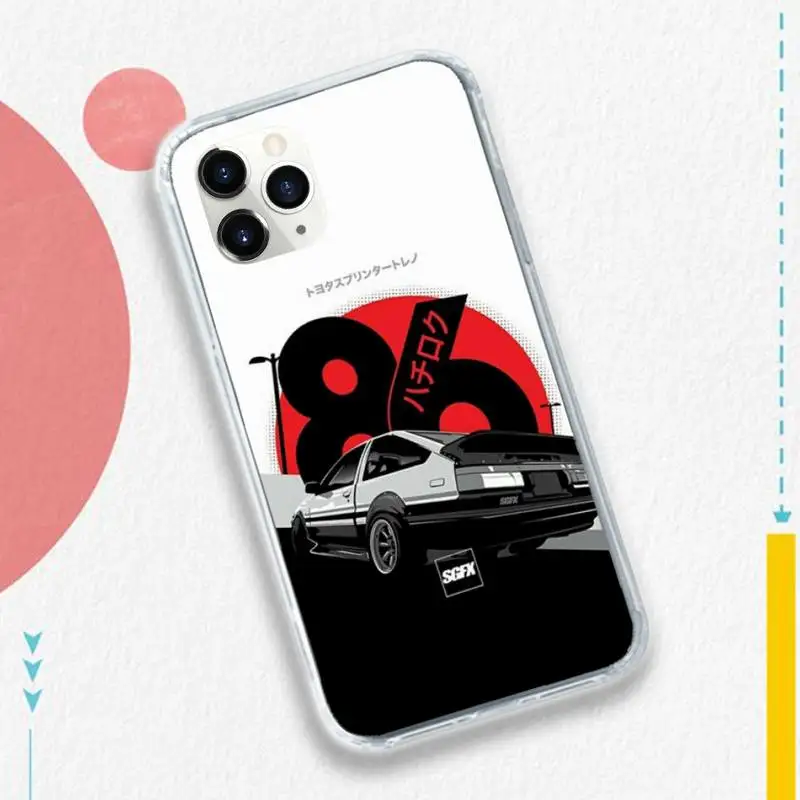 

Japan Anime Initial D Car taillight AE86 Phone Case for iPhone 11 12 pro XS MAX 8 7 6 6S Plus X 5S SE 2020 XR