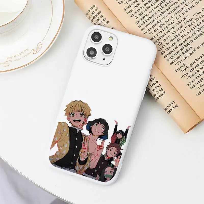 

Kamado Nezuko Kimetsu no Yaiba Demon Slayer Phone Case Candy Color for iPhone 6 7 8 11 12 s mini pro X XS XR MAX Plus