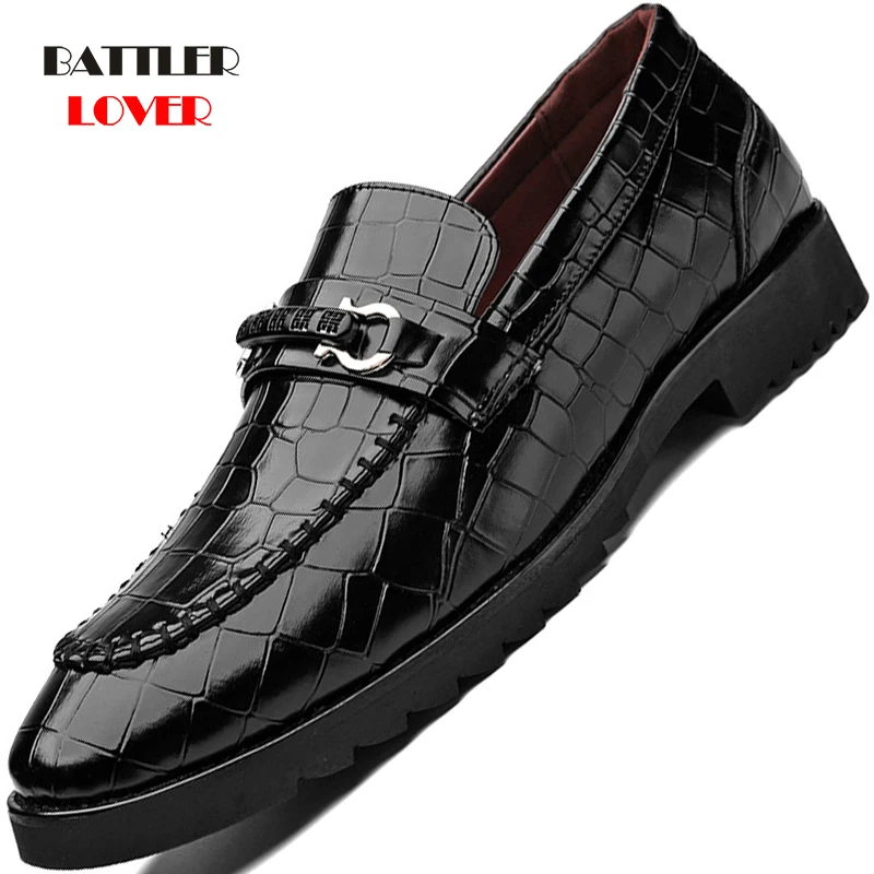 

Handmade Soft Loafers For Men 2021 Flat Leather Formal Dress Shoes Male Office Business Driving Sneakers Casual Stress Footwear