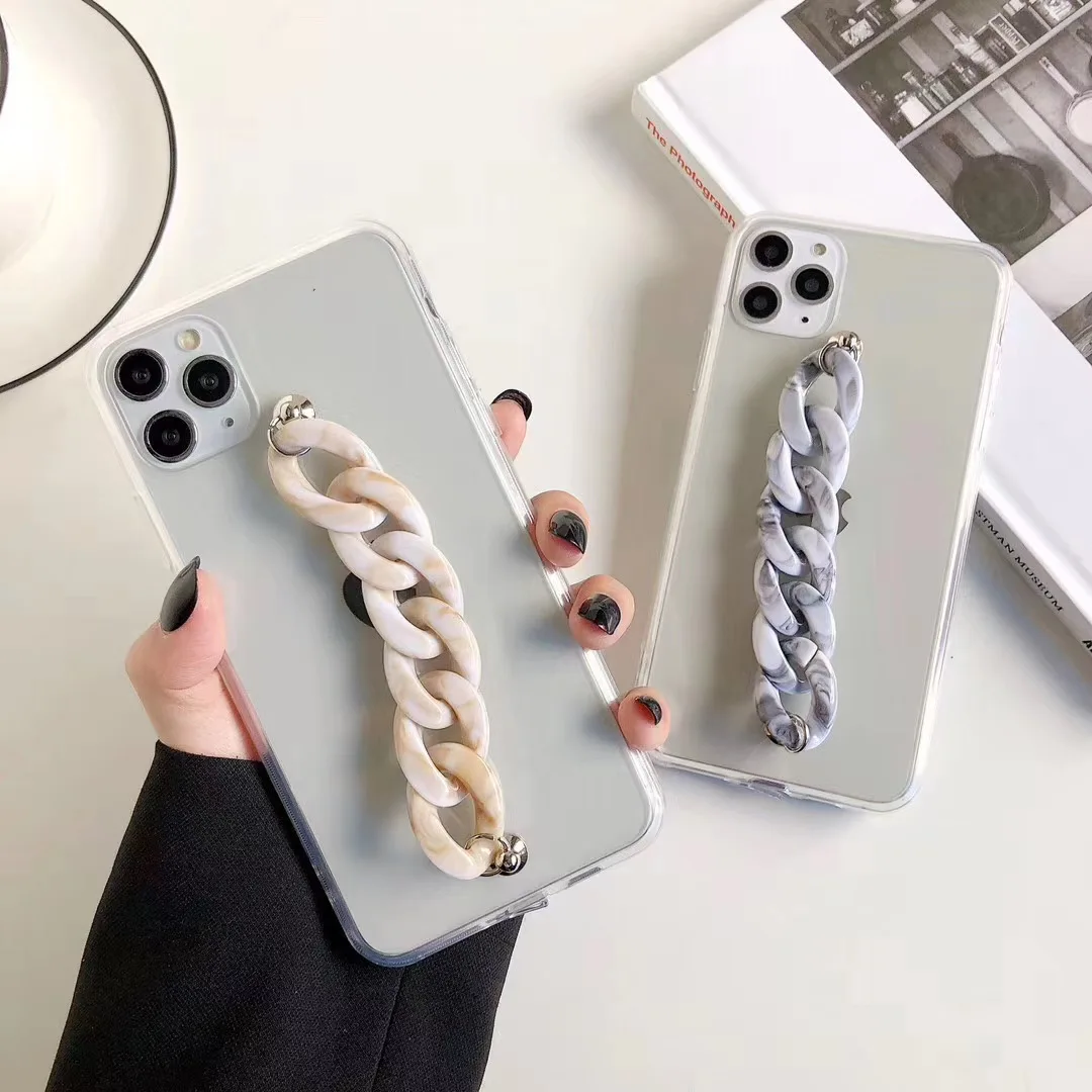 

Fashion Marble Hand Chain Bracelet Clear Crystal Soft Case Cover For Samsung Galaxy A10/20/30/40/50/70/80/90 S A21S/31/41/51/71