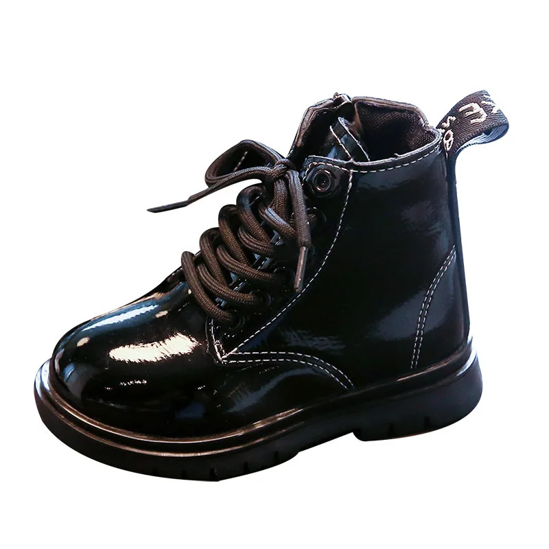 

2021 Baby Fashion Autumn Children Ankle Boots For Boys Girl Kids Waterproof Sneakers Leather Boots Female Child Shoe 1-6 Year