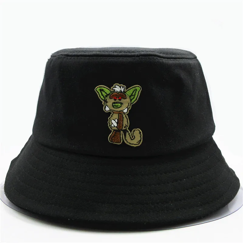 

Cartoon embroidery cotton Bucket Hat Fisherman Hat outdoor travel hat Sun Cap Hats for kid men Women