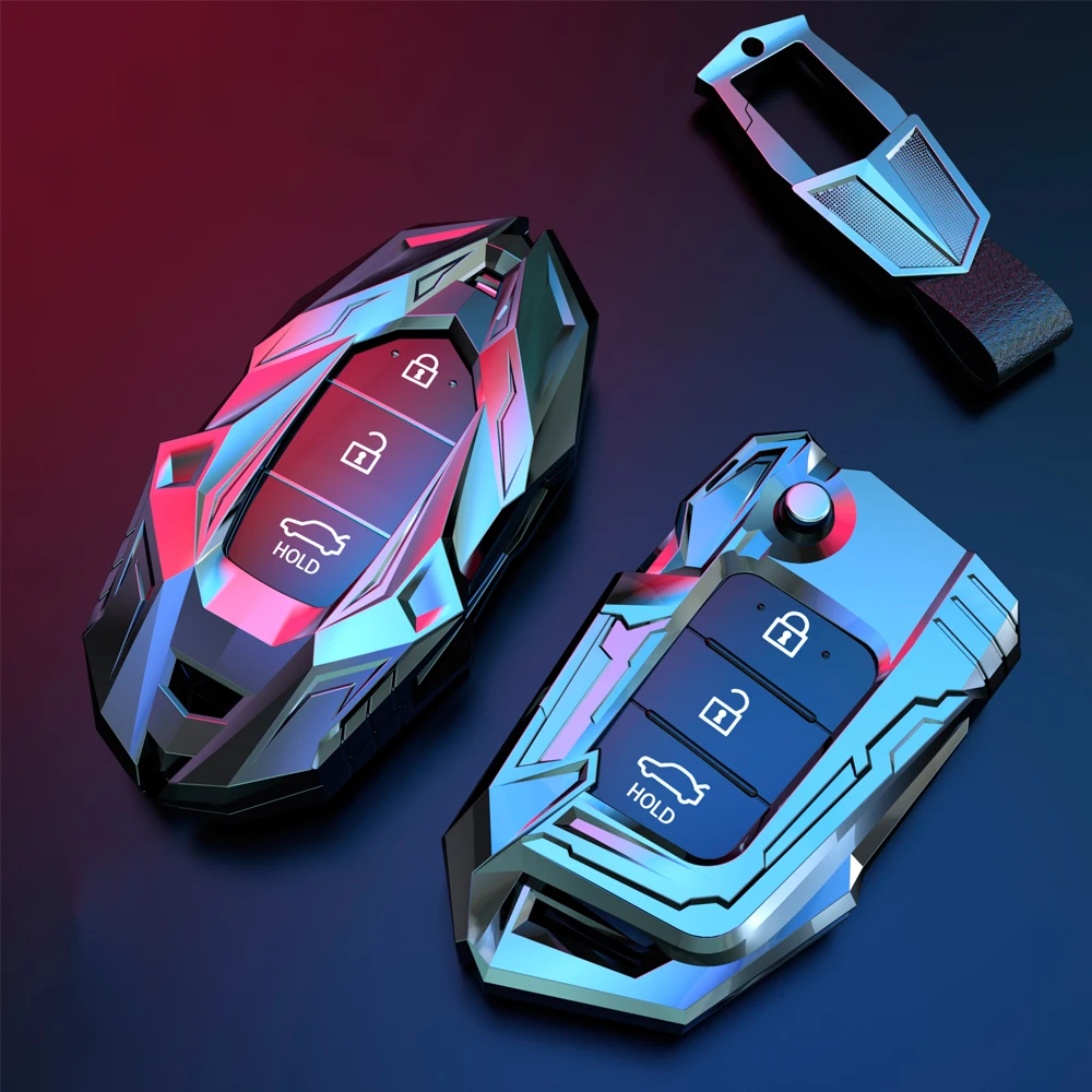 

Zinc Alloy Key Cover Car Key Fob Case Set Keychain For Hyundai I40 (2012-2015) I20 (2012-2015) Solaris Santa Fe IX45 Elantra