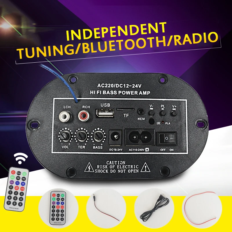 

8-дюймовый автомобильный усилитель 12 в 24 В 220 В HiFi мини Bluetooth цифровой стерео аудио усилитель домашняя музыка USB HIFI бас мощный усилитель автом...
