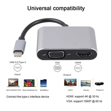 Usb C HDMI USBC к преобразователь адаптер Тип DMI/USB USB VGA для