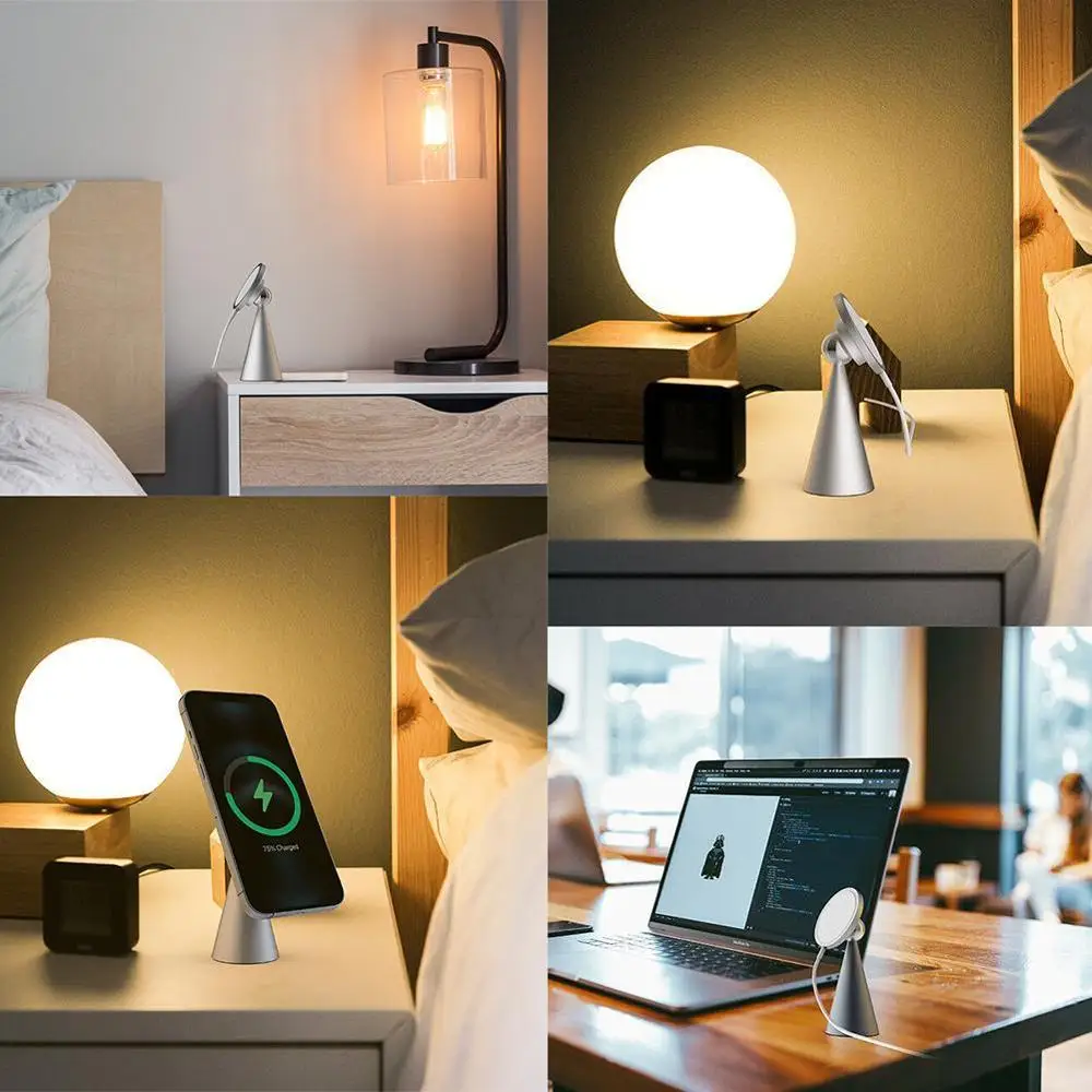 

Desktop Magnetic Phone Stand & Holders Wireless Mini Max Pro For iPhone 12 Charger W8A6