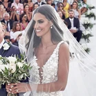 Длинная фата YouLaPan V30 для невесты, фата для невесты, роскошная Свадебная, белая, цвета слоновой кости, швейцарская, для девушек