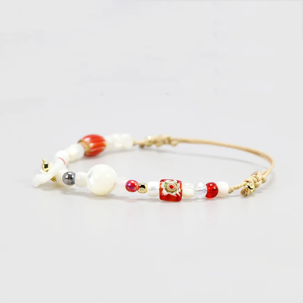 Натуральный много драгоценных камней бусы браслеты Белый Агат ракушка жемчужные