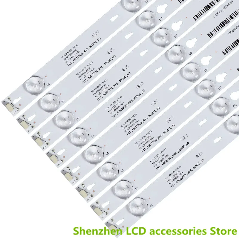 

Светодиодный Подсветка полосы для 4C-LB4805-HQ4 TOT-48D2700-8X5-3030C-V3 4C-LB4805-YHEX1 4C-LB4805-YHEX2 48HR330M05A1 48 дюймов использовать 100% новый