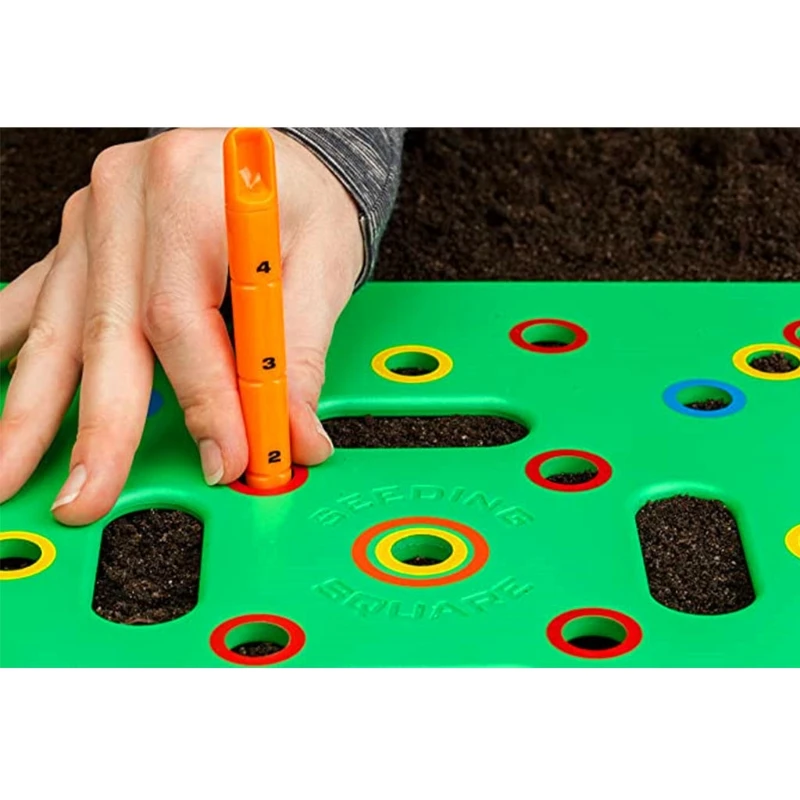 

Square Seeding Sowing Template Garden Seed Spacer Tool Coded Spacing Grow X7XD