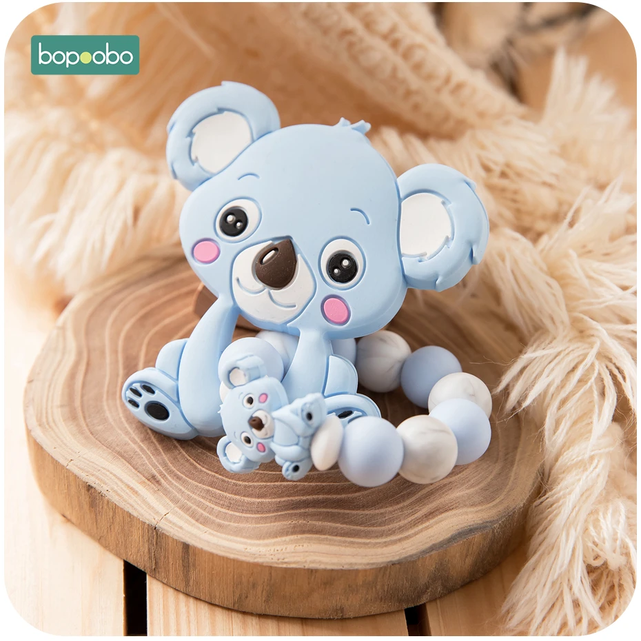 

Bopoobo 1 шт. Силиконовые Прорезыватели Для Прорезыватели в форме животных DIY ювелирные изделия для прорезывания зубов браслет BPA бесплатные Де...